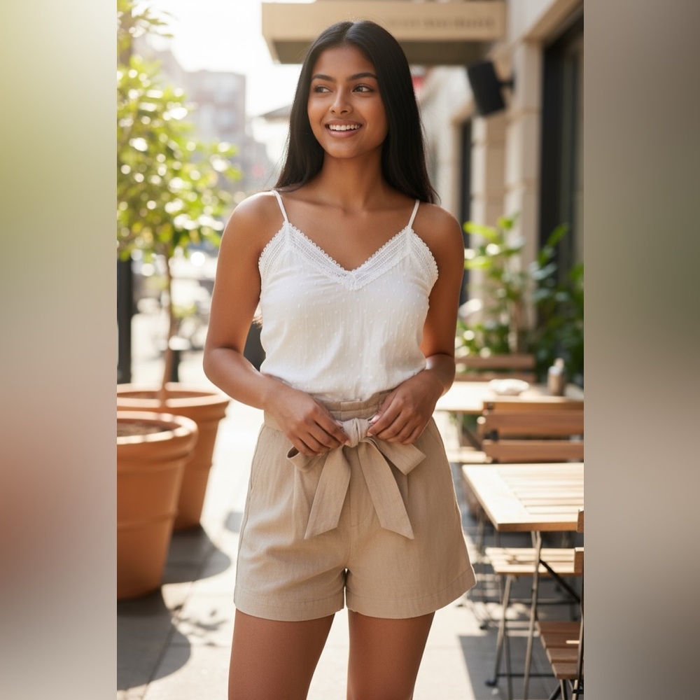 Great for Vacation Romper with Belt by Mine